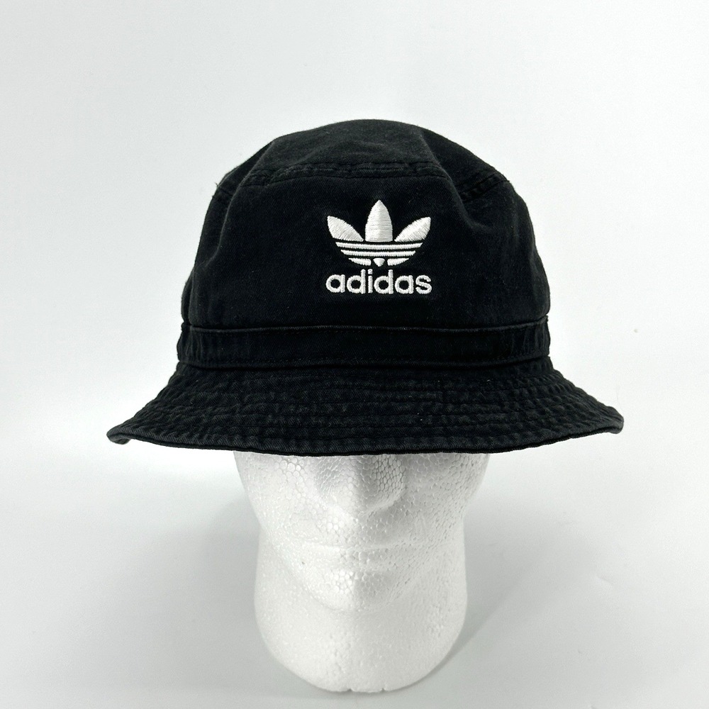 Adidas Originals Unisex Washed Canvas Bucket Hat Color Black/White OSFA